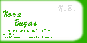 nora buzas business card